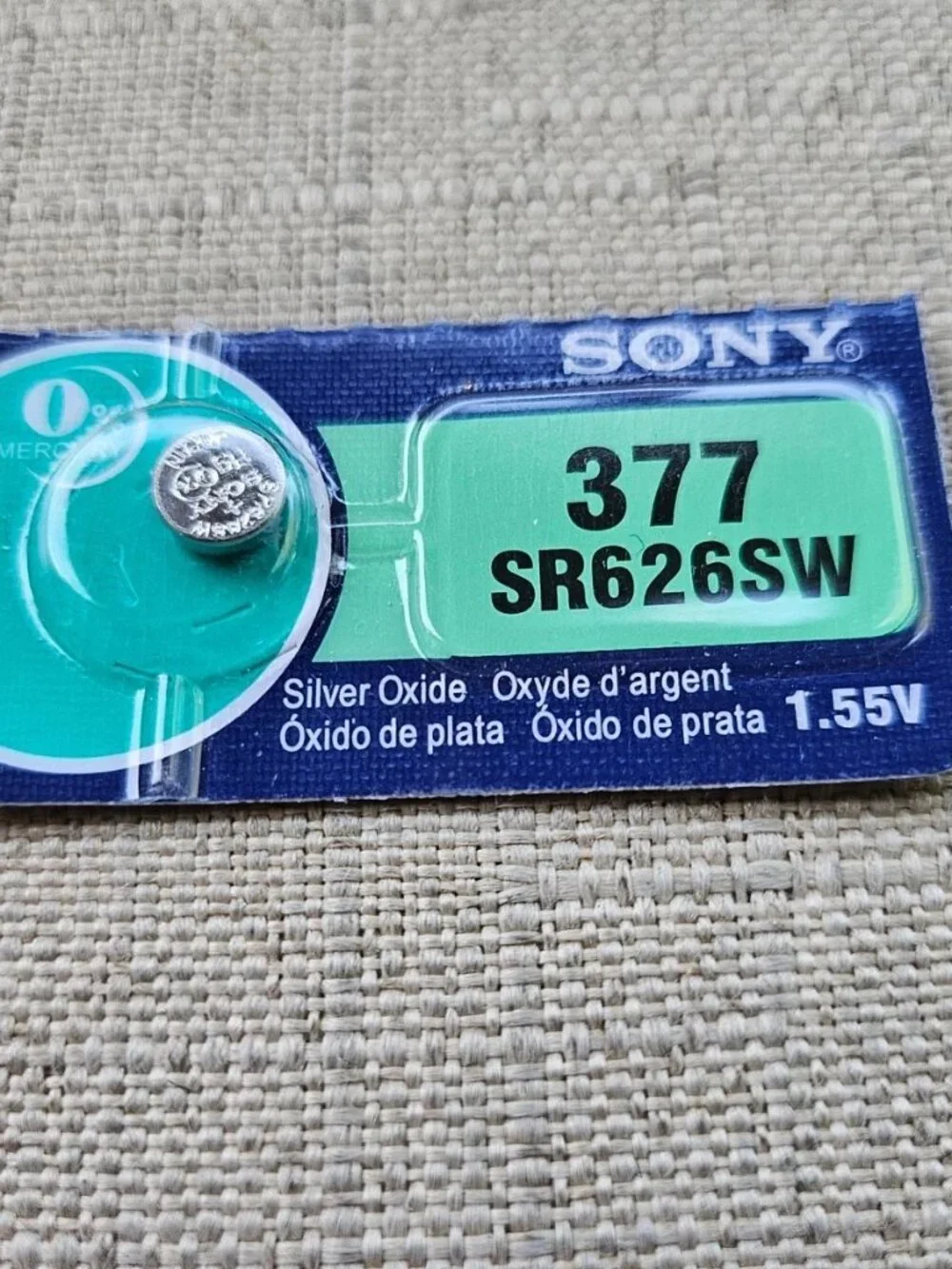 Sony Battery 317 SR626SW Silver Oxide 1.55V Made in Japan Lot of 4